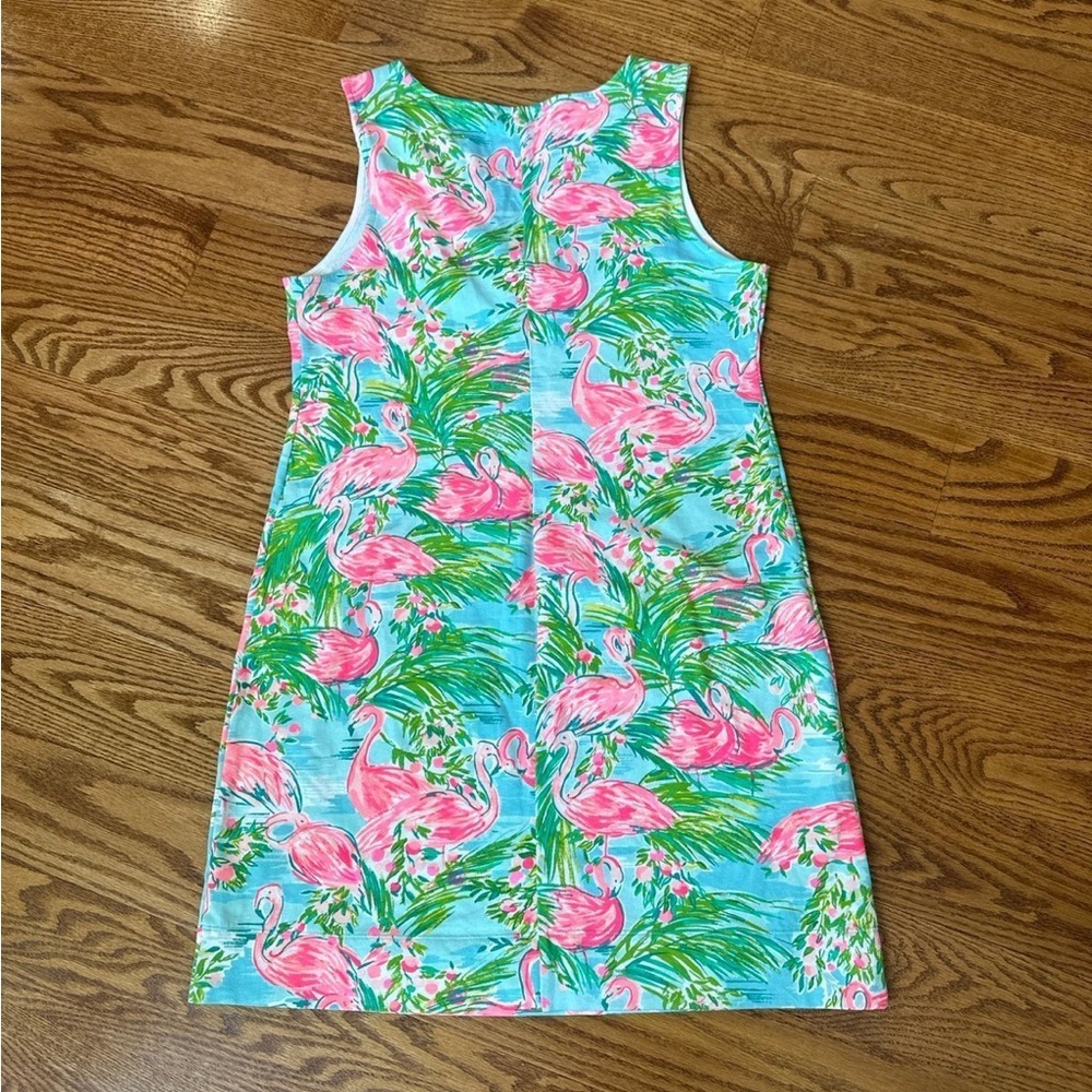 Lilly Pulitzer Pink and Blue Flamingo Dress - Picture 2 of 8